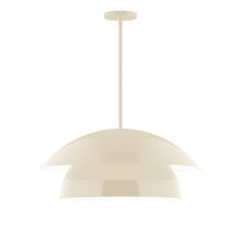 Montclair Light Works STGX447-16 - 24" Nest Stem Hung Pendant, Cream